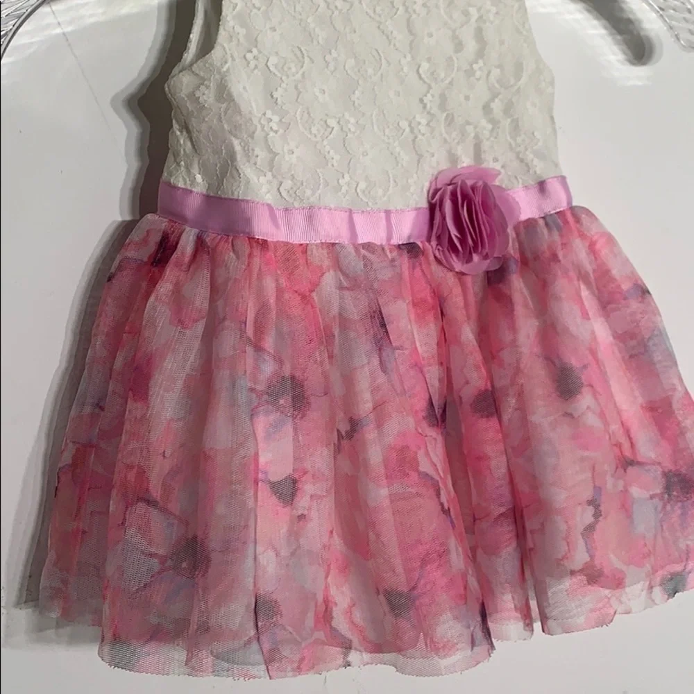 Children’s place pink floral party dress A line girls 12-18 months